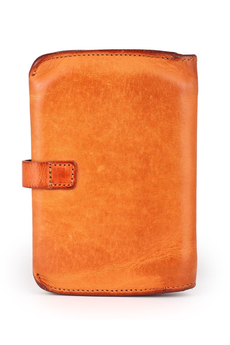 Leeds Genuine Leather Bifold Passport Holder, Alternate, color, Caramel