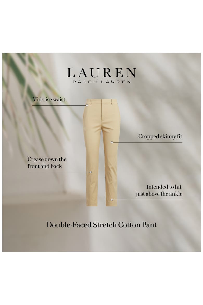 Double Faced Stretch Cotton Pants, Alternate, color, BIRCH TAN