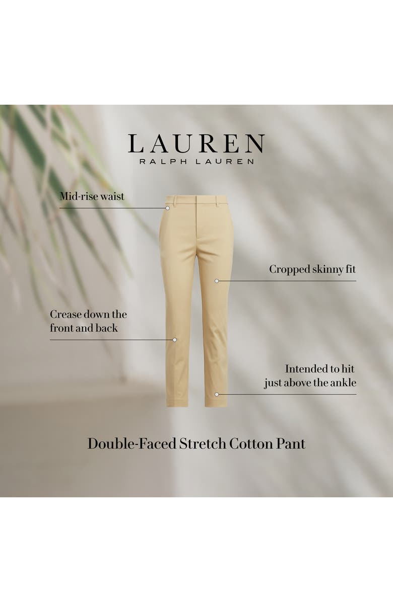 Lauren Ralph Lauren Double Faced Stretch Cotton Pants, Alternate, color, Birch Tan