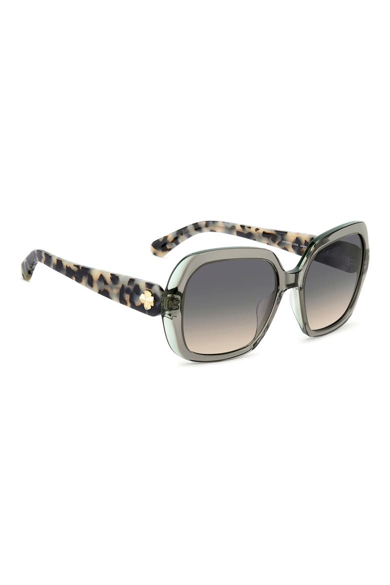 norina 57mm gradient square sunglasses, Alternate, color, CRYSTAL GREY/ GREYBROWN DS