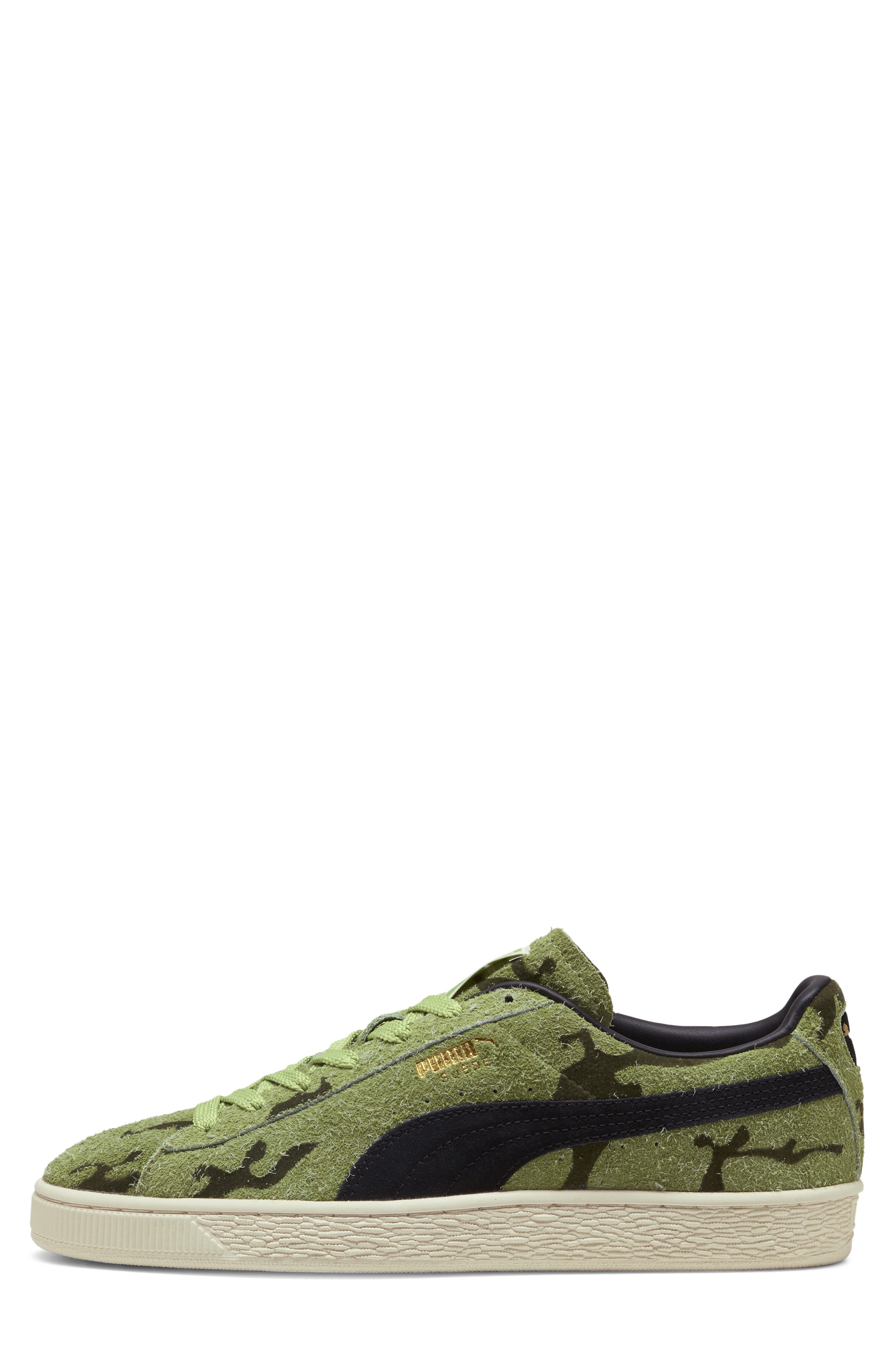 PUMA Suede Flock Sneaker, Alternate, color, Wild Fern/ Calming Green