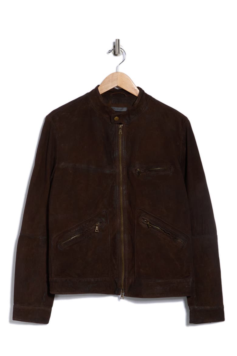 Emerson Suede Jacket, Alternate, color, DARK BROWN