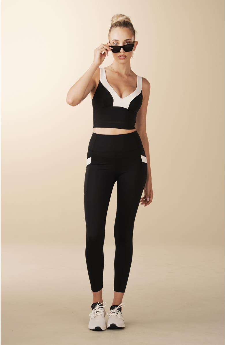 Losano Showstopper Sculpted Bra, Alternate, color, Black / Dune