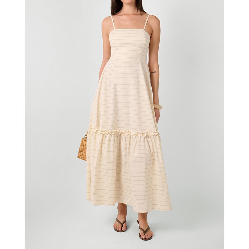 Weworewhat Sleeveless Ruffle A-line Midi Dress