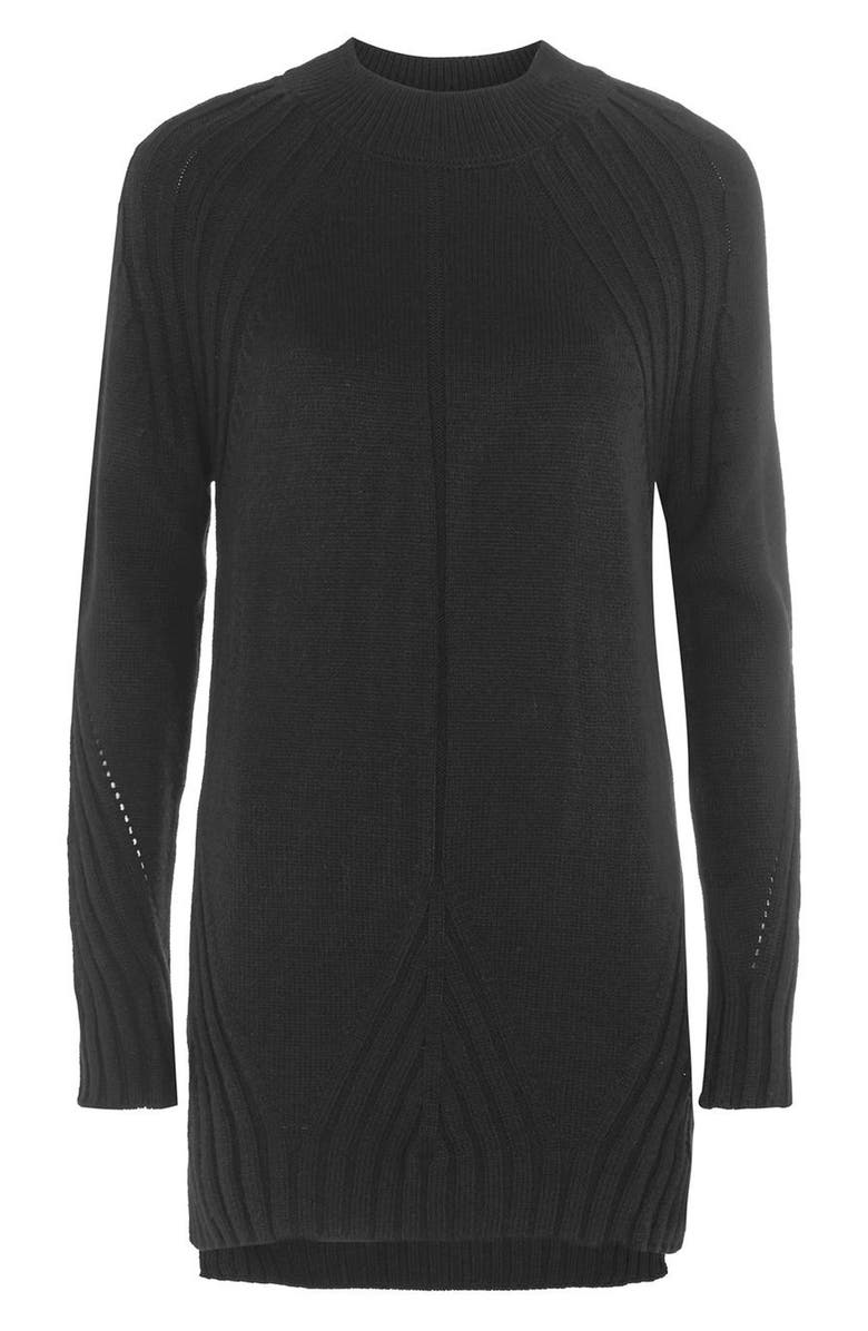 Topshop Knit Detail Sweater Dress, Alternate, color, 