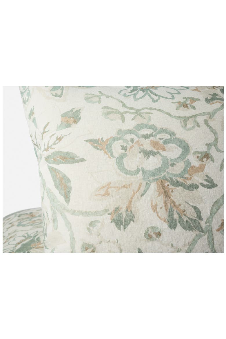 Sea Bloom Linen & Organic Cotton Pillow Sham, Alternate, color, NATURAL W/ SAGE