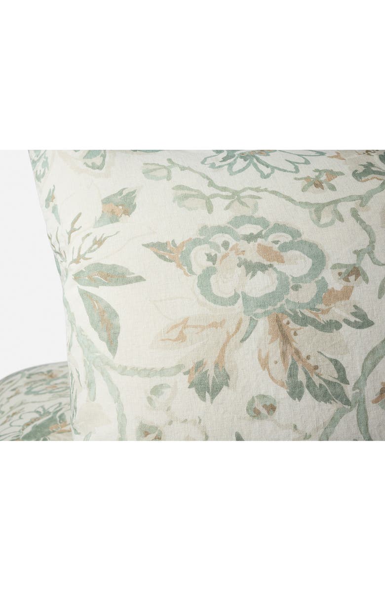 Coyuchi Sea Bloom Linen & Organic Cotton Pillow Sham, Alternate, color, Natural W/ Sage