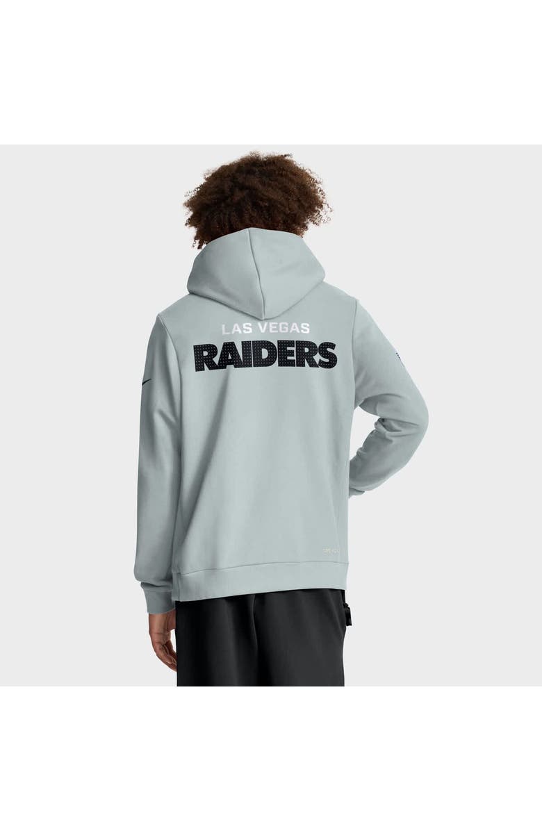 Nike Men's Nike Silver Las Vegas Raiders Sideline Standard Issue Initial Home Dri-FIT Hoodie, Alternate, color, Silver