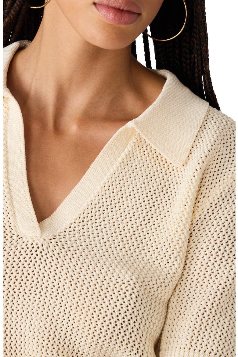 Lark Open Stitch Sweater, Alternate, color, CREAM