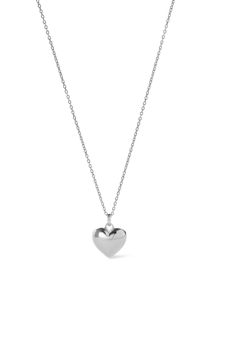 Heart Necklace - Lev Small, Main, color, Silver
