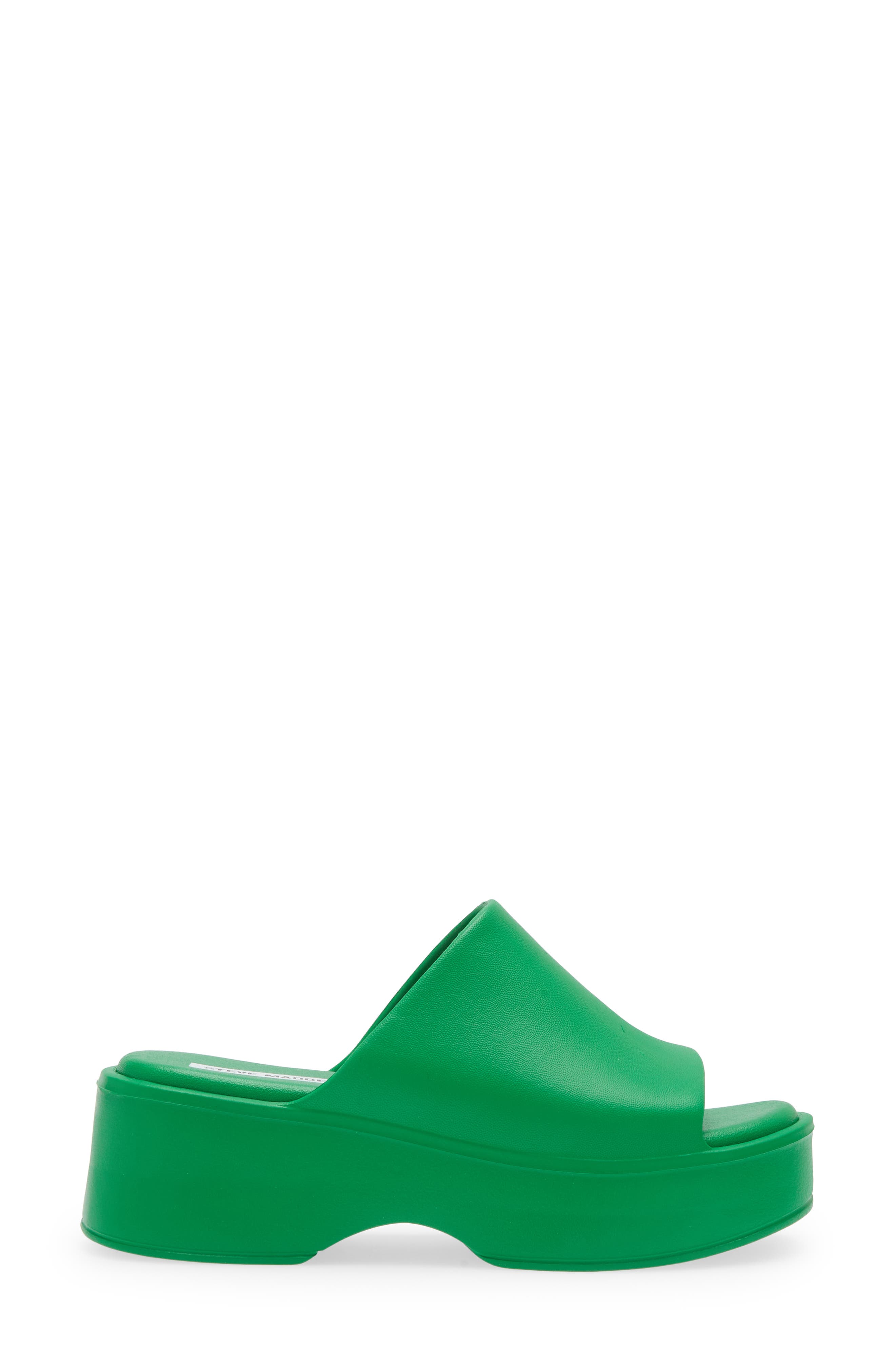 Slinky Platform Slide Sandal, Alternate, color, GREEN