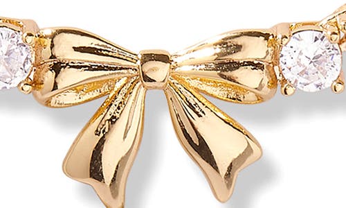 Brook & York Brook And York Coco Bow Tennis Necklace In Gold