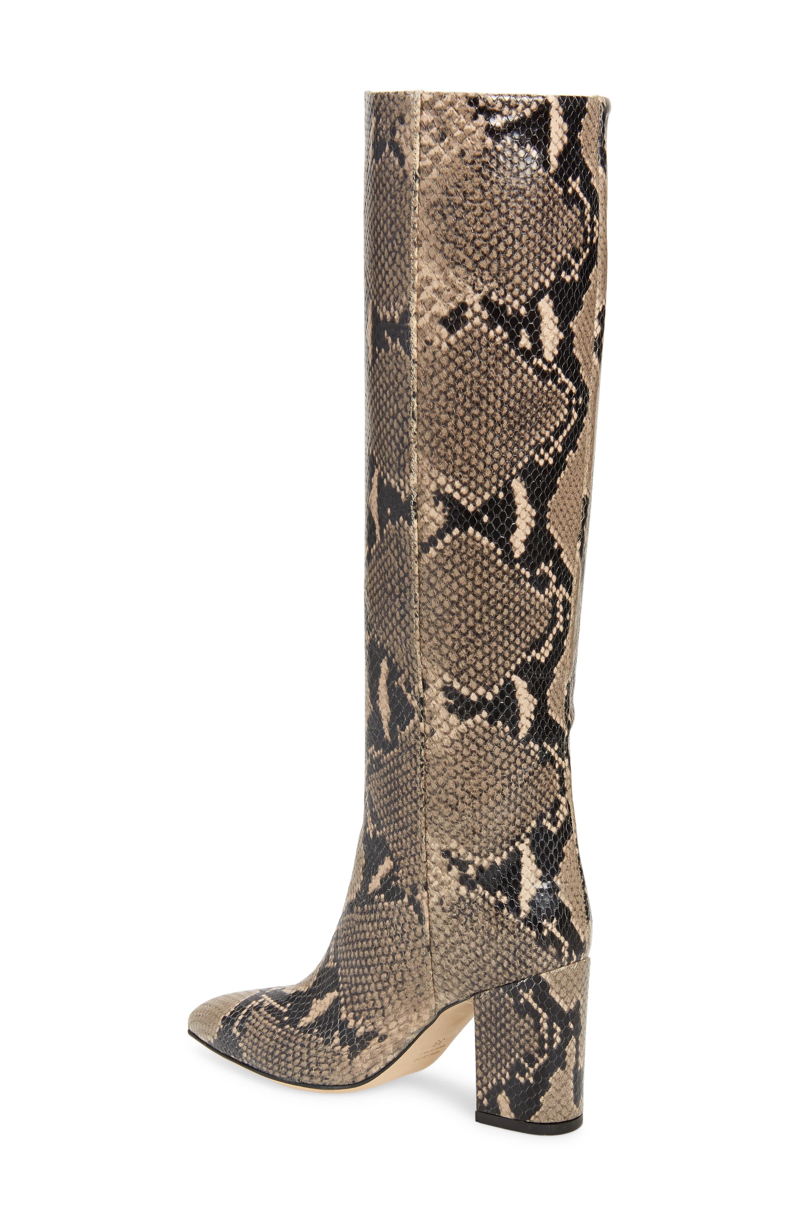 Paris Texas Python Embossed Knee High Boots, Alternate, color, 