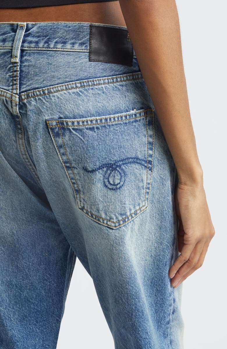 R13 Cuffed X-Boyfriend Jeans, Alternate, color, Jasper