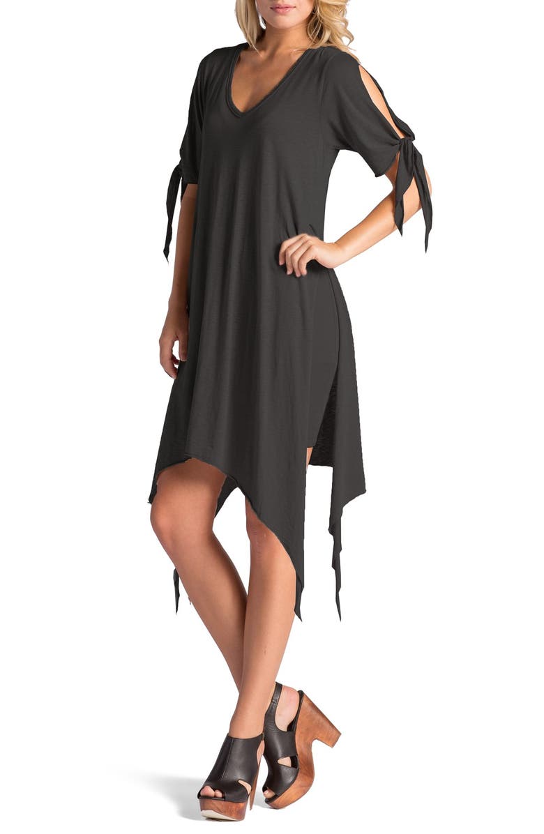 LAmade 'Cecilia' Cold Shoulder Double Layer Dress, Main, color,