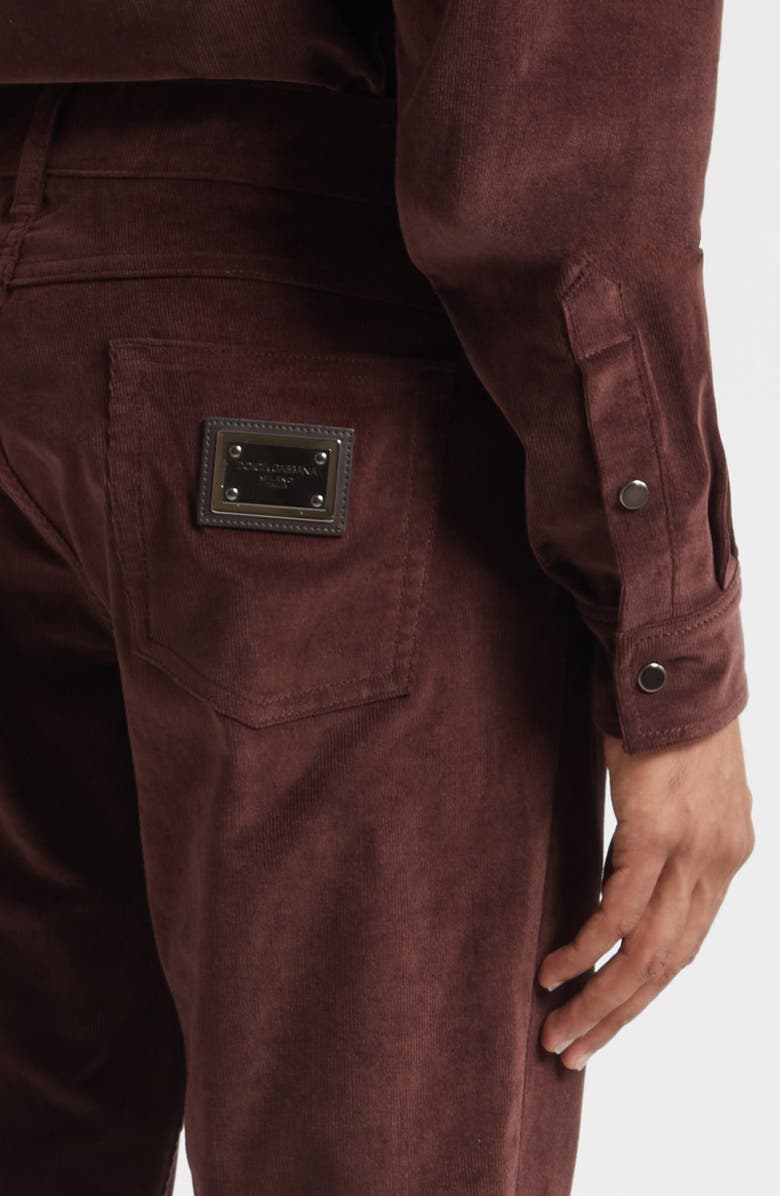 Dolce&Gabbana Stretch Cotton & Cashmere Corduroy Pants, Alternate, color, R5515 Marrone 10