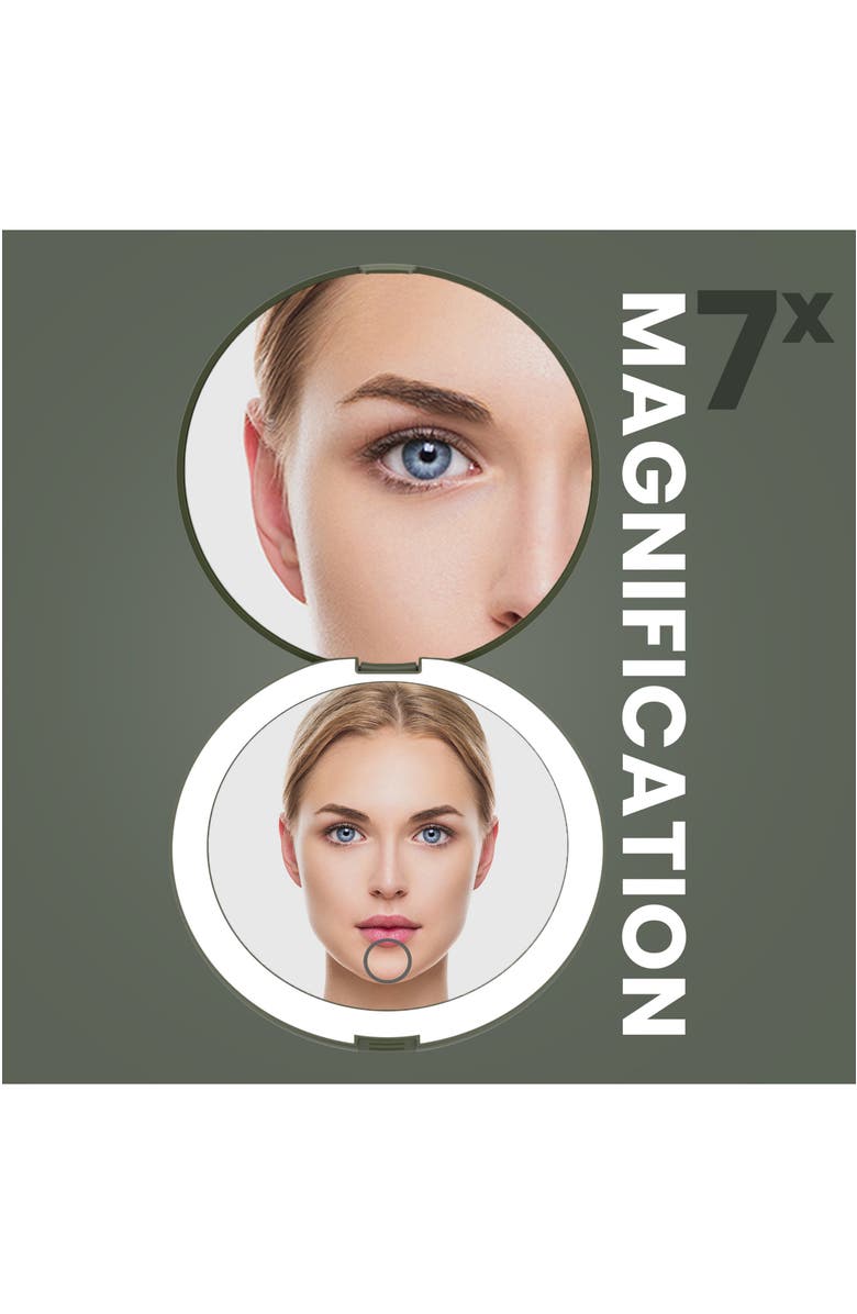 LUNA London COMPACT Mirror in Various Colors, Alternate, color, Forest Green