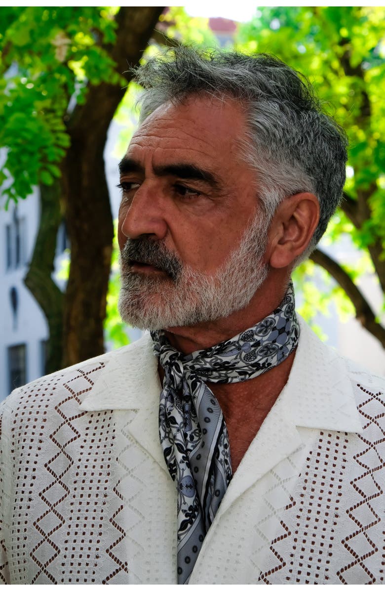 Elizabetta Barbaresco - Hand Rolled Silk Neckerchief, Alternate, color, 