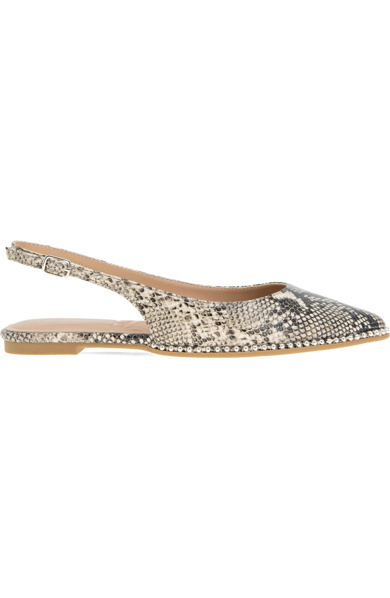 BCBGeneration Valerie Slingback Pointed Toe Flat, Alternate, color, Snake
