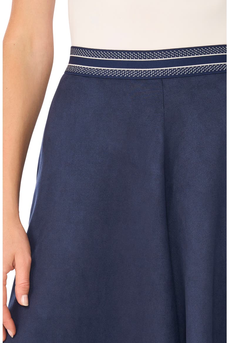 Faux Suede Wide Leg Culottes, Alternate, color, NAVY BLAZER