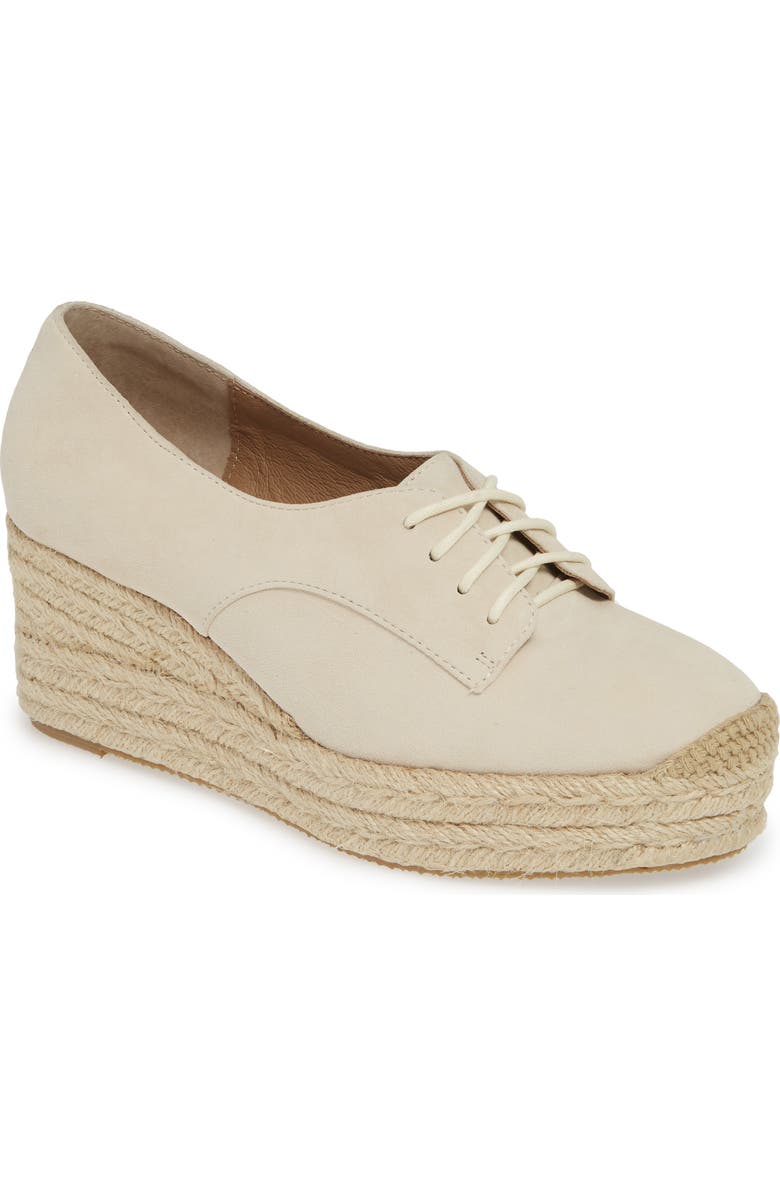 Bettye Muller Concepts Regina Espadrille Derby, Main, color, Cream Suede