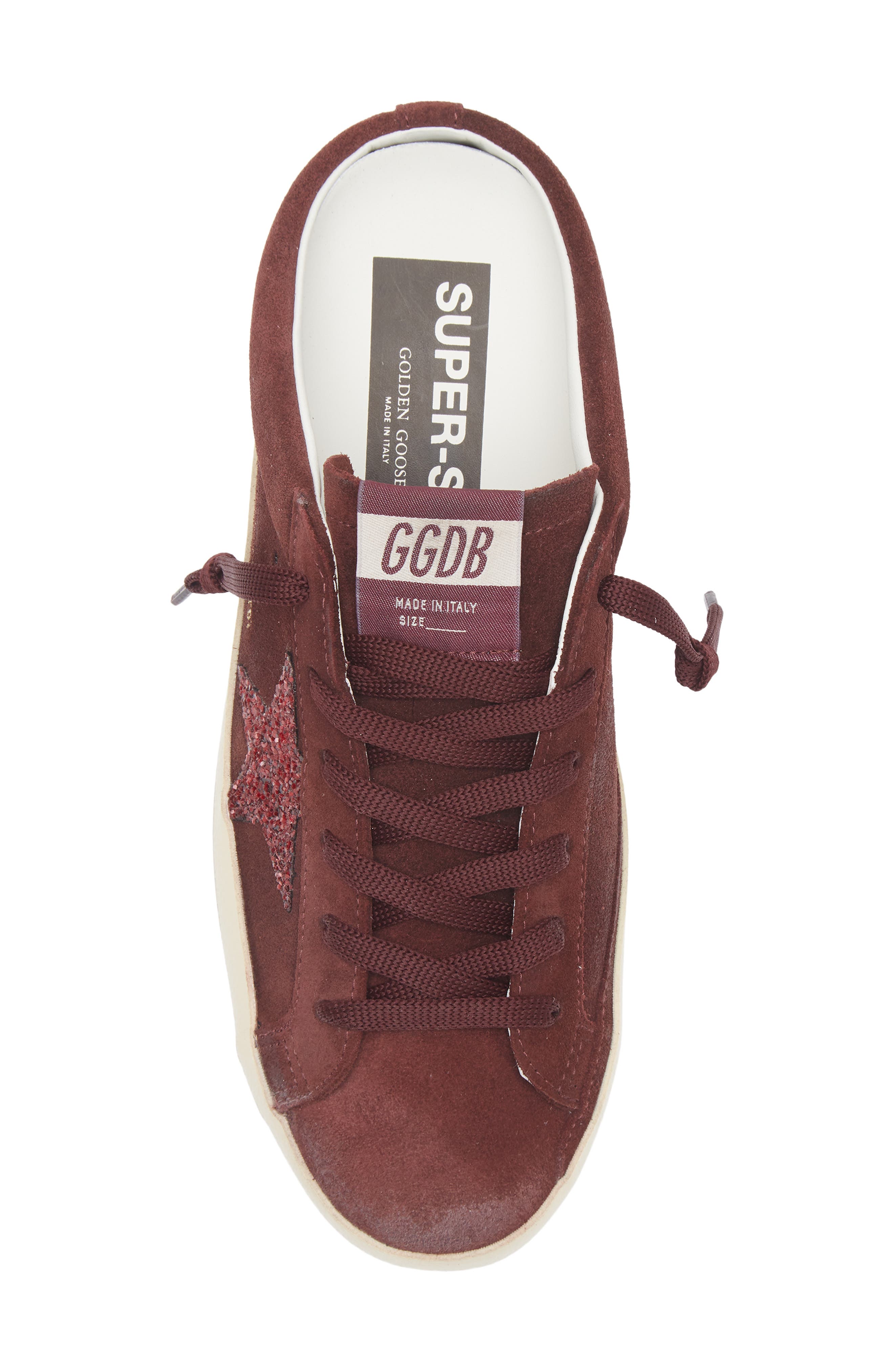 Golden Goose Super-Star Sabot Mule Sneaker, Alternate, color, Burgundy