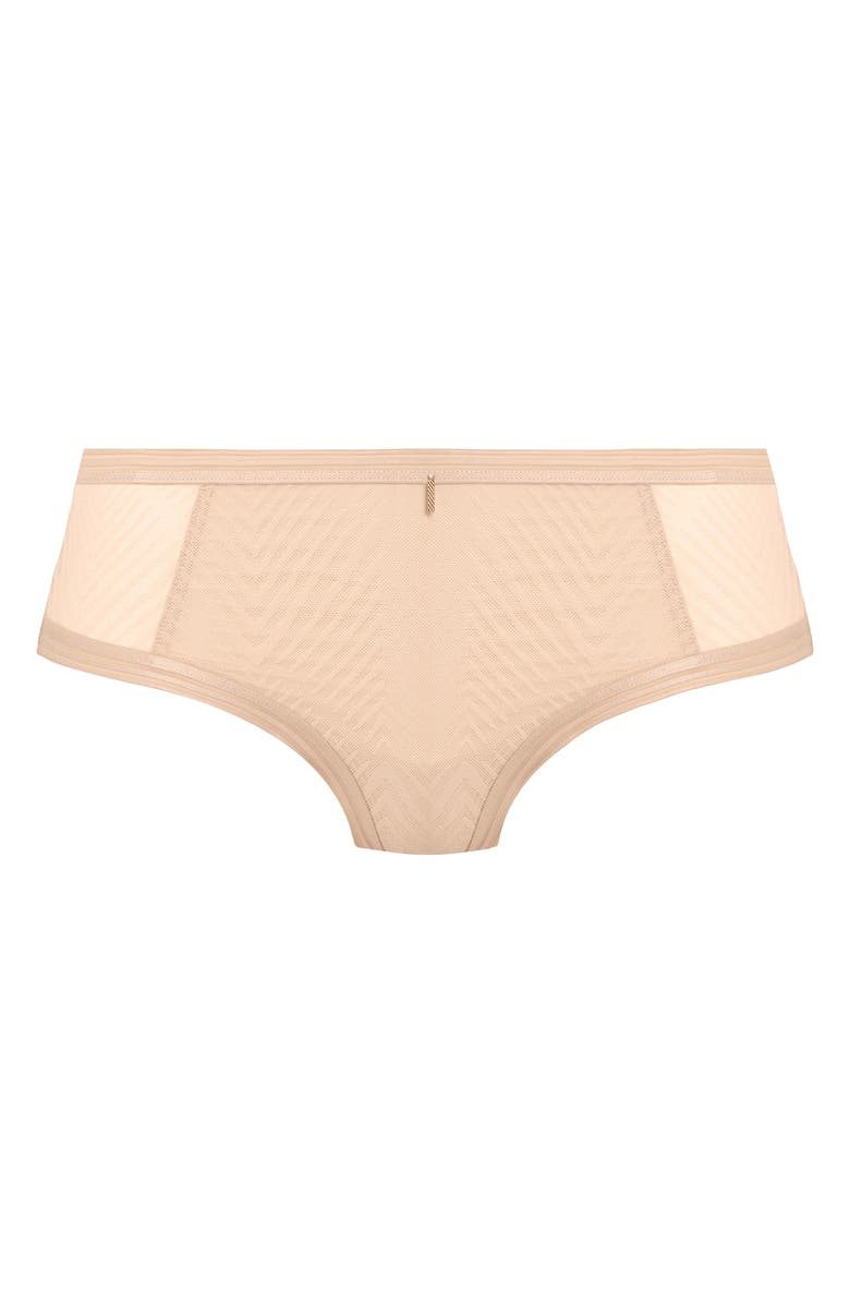 Freya Tailored Geo Lace Boyshorts, Alternate, color, Natural Beige