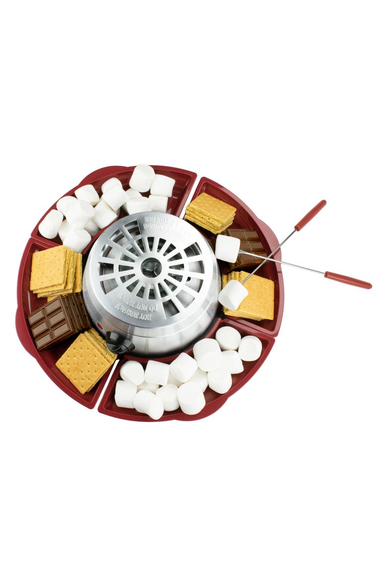 Indoor Electric Stainless Steel 8 Piece Smore Maker Set, Alternate, color, Red