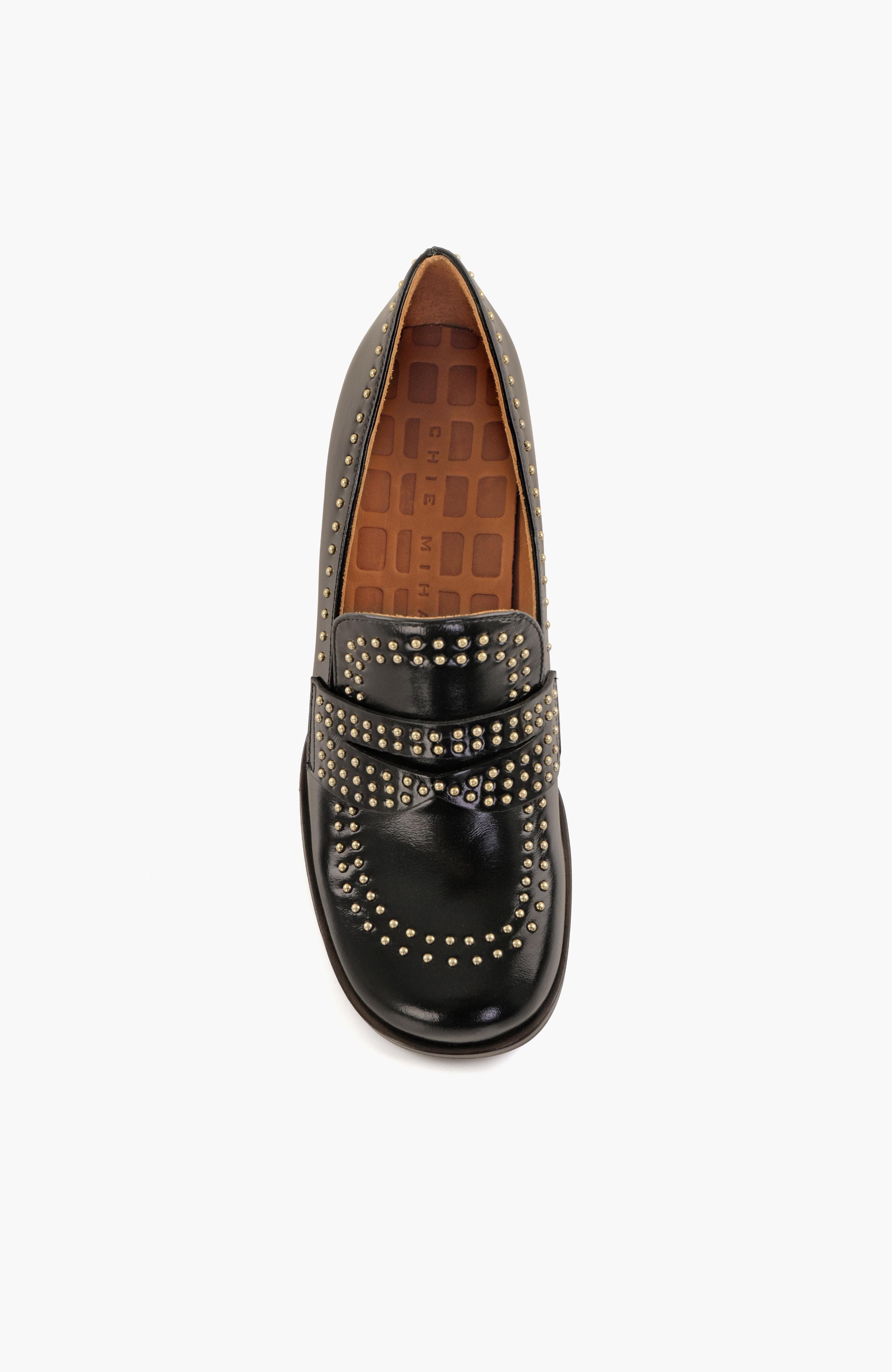 TALEAH Soft leather heeled Loafers, Alternate, color, Black