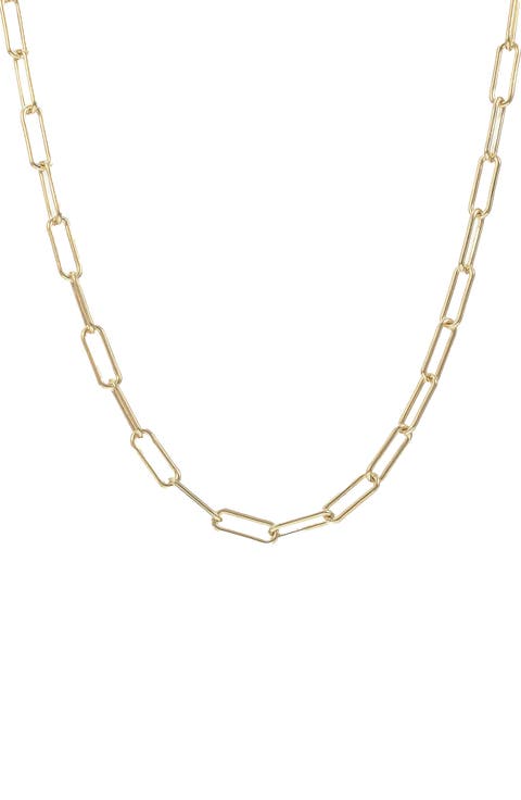 Sterling Silver 18k Gold Plated Amelia Chain Necklace Trendy Gift