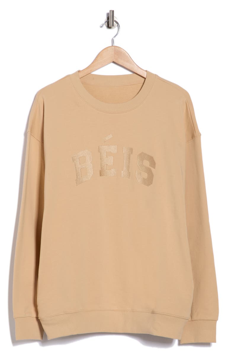 Béis The Sweatshirt, Alternate, color, Beige