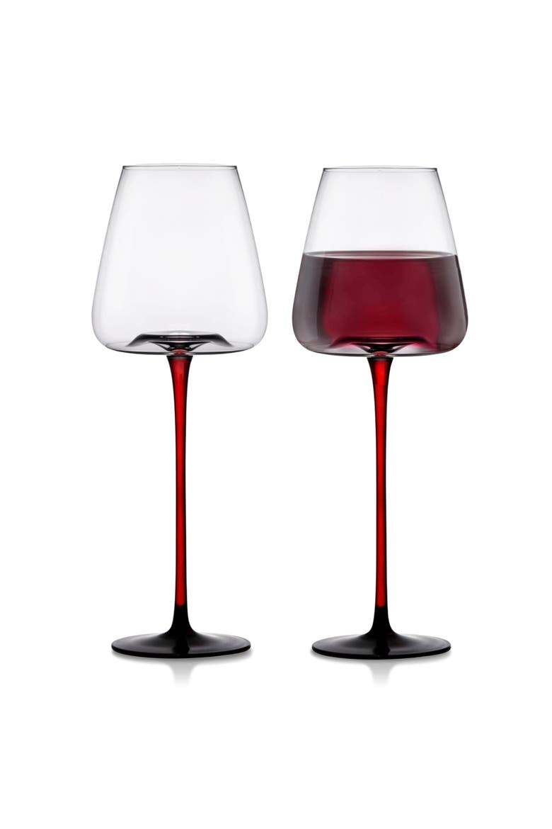 Concave Wine Glasses - Set of 2, Alternate, color, Clear