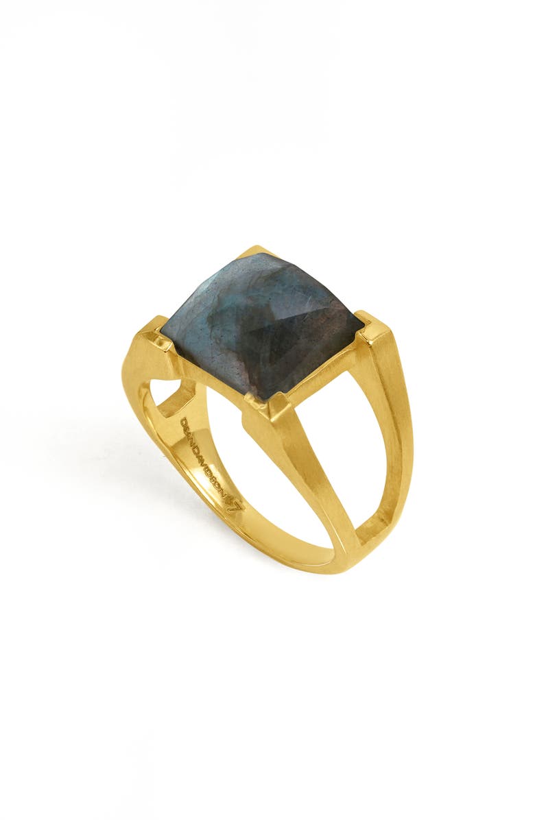 Dean Davidson Mini Plaza Labradorite Ring, Alternate, color, Labradorite/ Gold