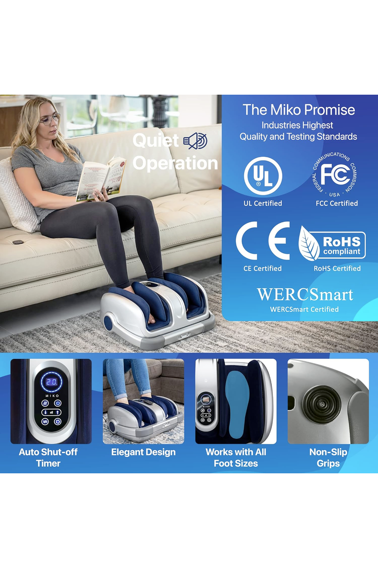 MAS II Foot, Leg & Calf Massager with Heat, Alternate, color, SIlver