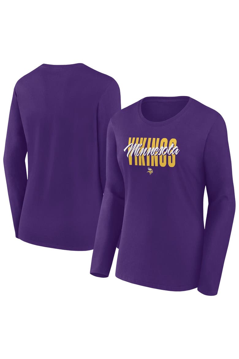 Women's Fanatics Purple Minnesota Vikings Long Sleeve Scoop Neck T-Shirt, Main, color, Purple