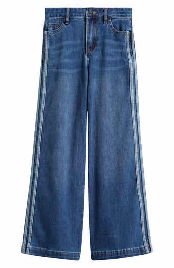 Tractr Side Stripe Wide Leg Jeans