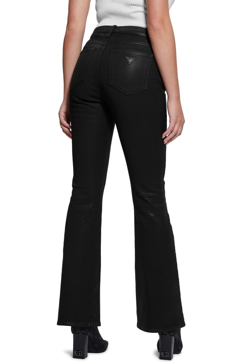 GUESS Sexy Coated Flare Jeans, Alternate, color,
