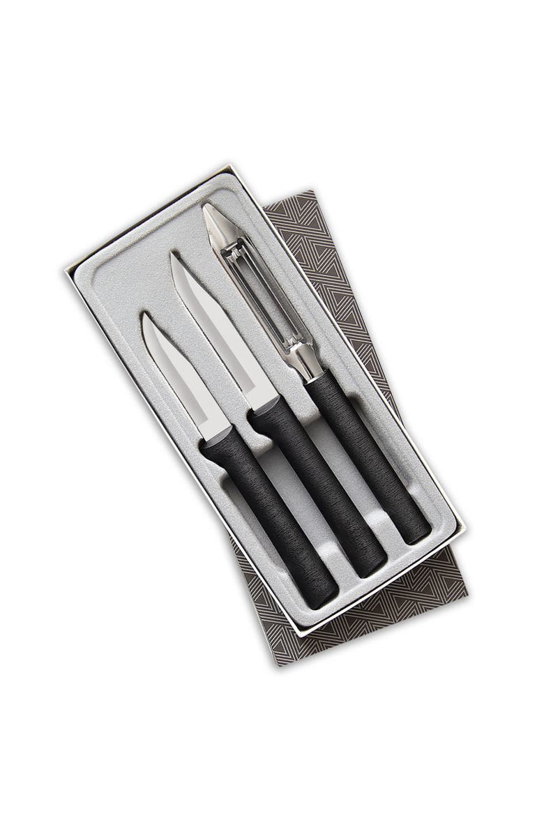 Rada 3 Piece Kitchen Basics Knife Set with Gift Box, Main, color, Black