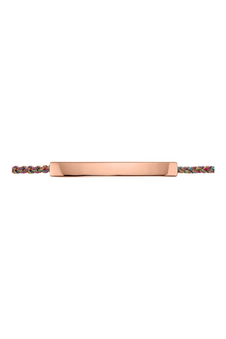 Linear Friendship Bracelet, Alternate, color, ROSE GOLD/ RAINBOW