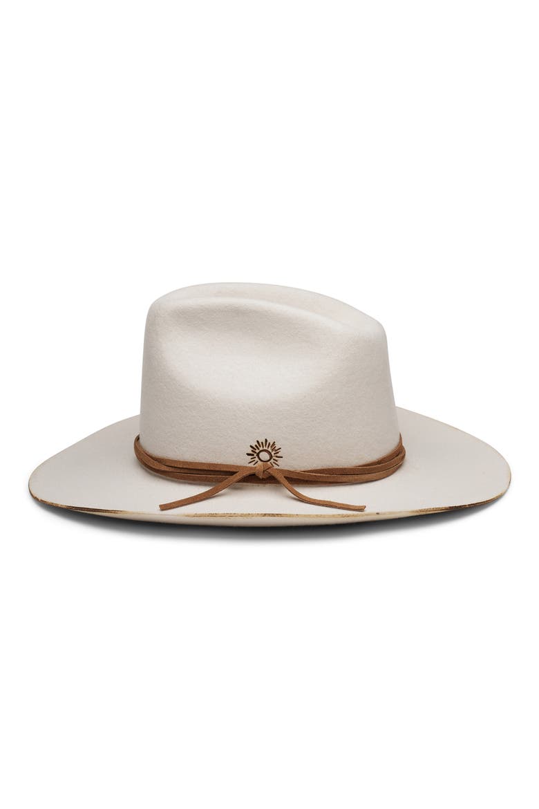 Stiff Brim Cowboy Hat, Alternate, color, BONE