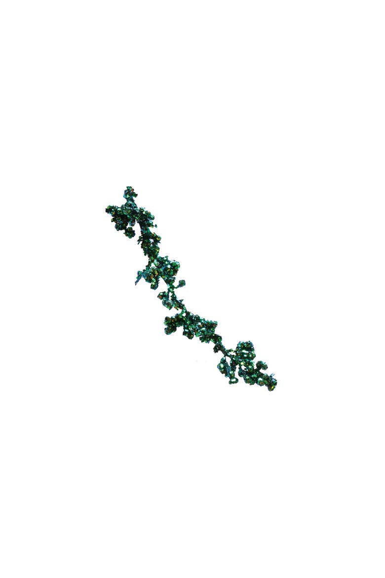 Foam and Glitter Ball Garland in Iridescent Finish, Green, Alternate, color, Iridescent & Green