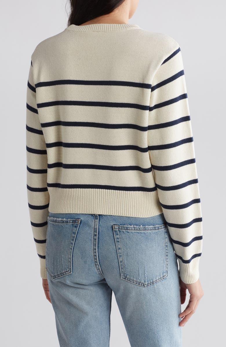 Melrose and Market Stripe Knit Pullover, Alternate, color,