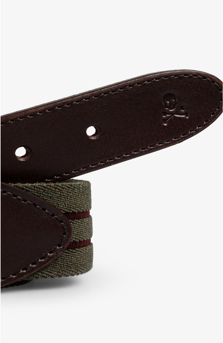 Scalpers Stripes Elastic Belt, Alternate, color, Khaki