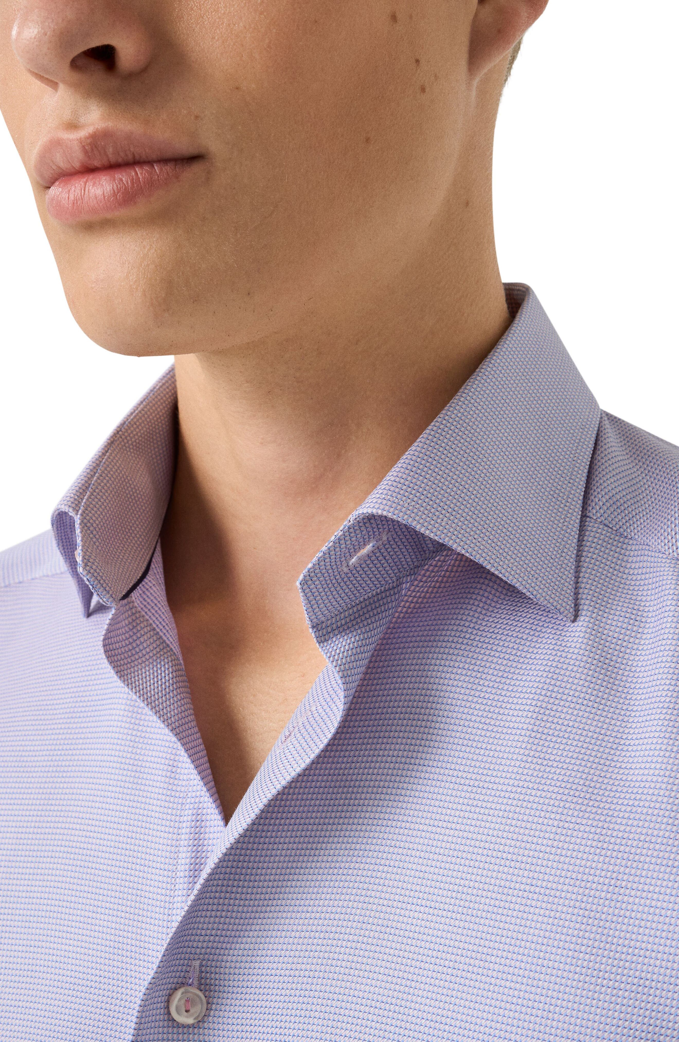Slim Fit Semi Solid Dress Shirt - image 2