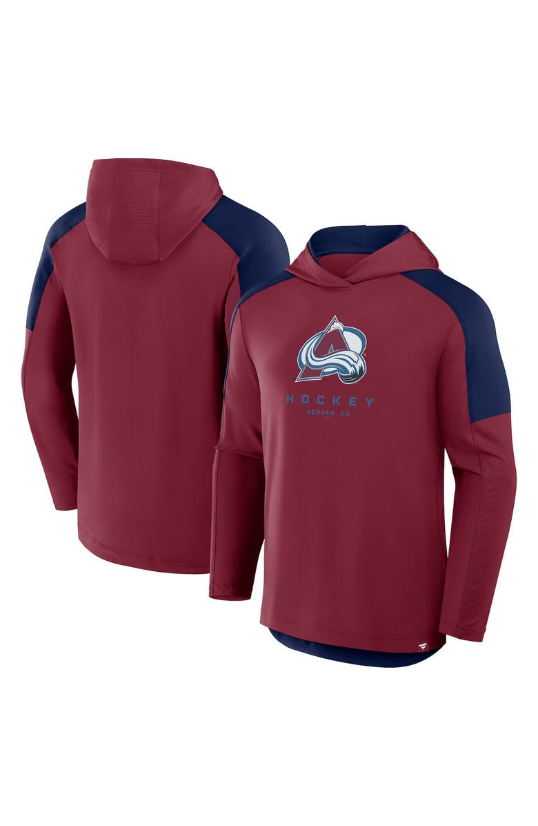 FANATICS Men's Fanatics Burgundy Colorado Avalanche Meta Game Transitional Pullover Hoodie, Main, color, Burgundy