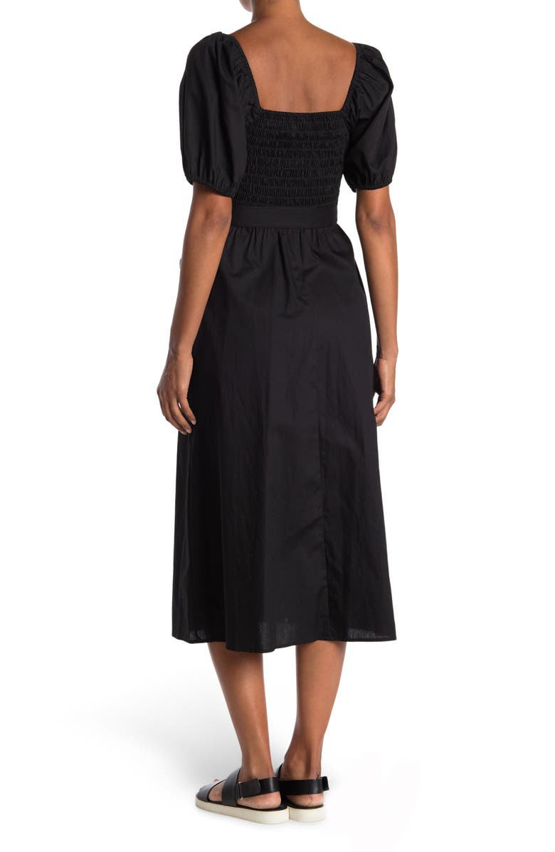 Kensie Puff Sleeve Midi Dress, Alternate, color, 