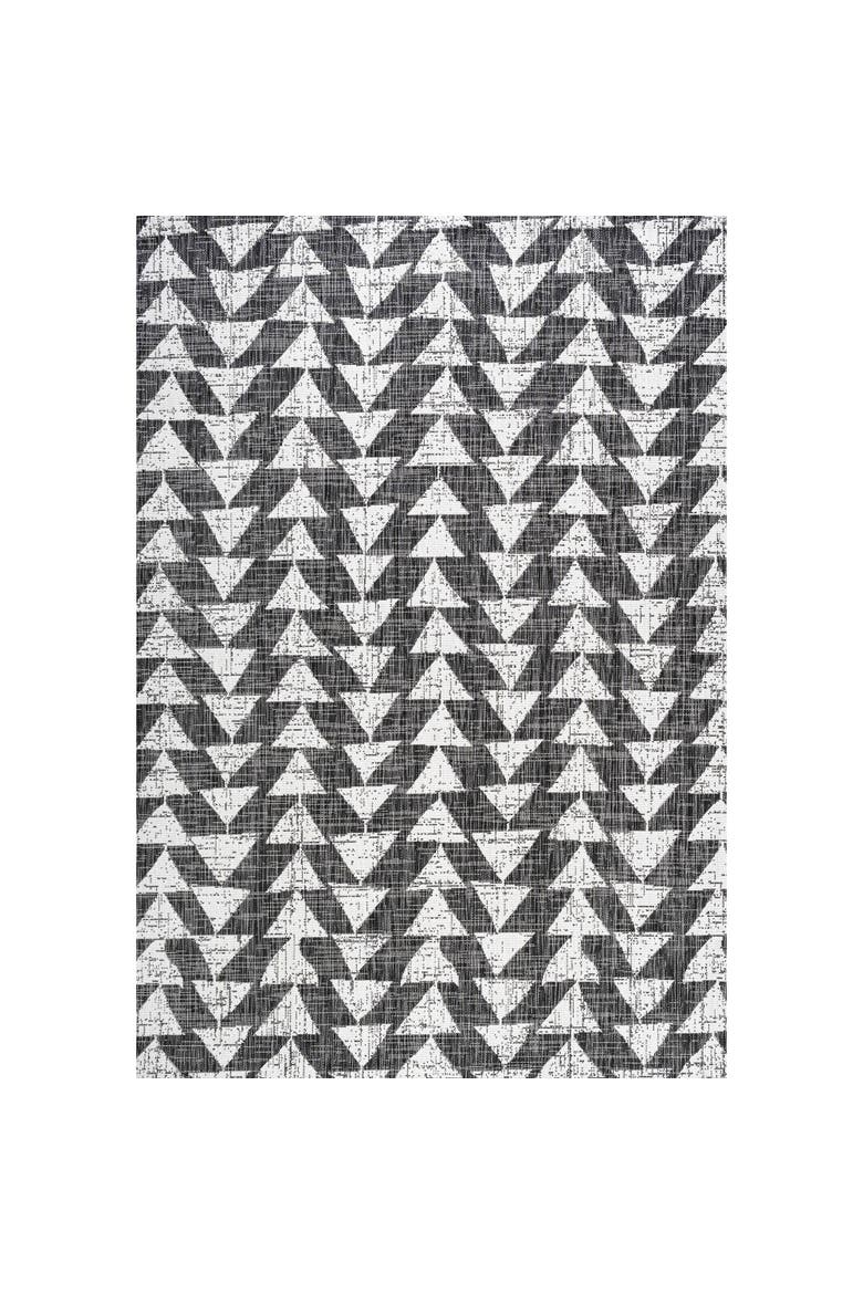 Andratx Modern  Geometric Indoor/Outdoor Area Rug, Main, color, Black/Ivory