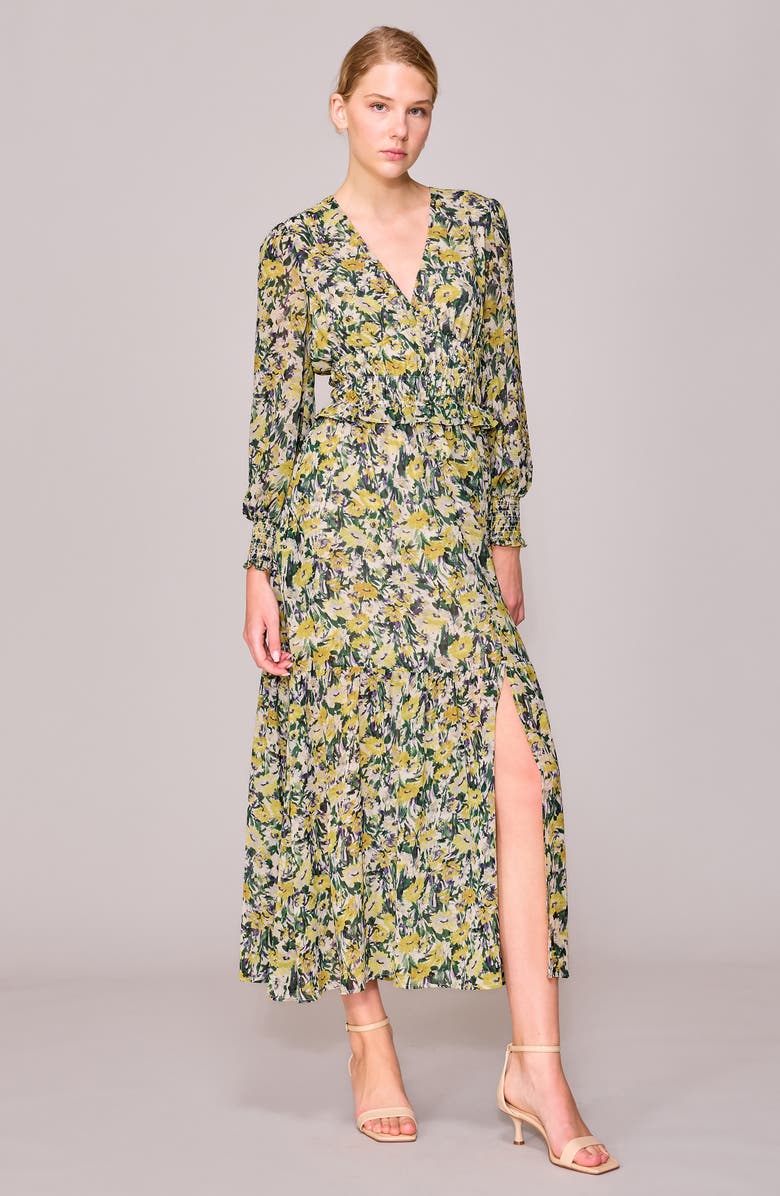 MELLODAY V-Neck Long Sleeve Midi Dress, Alternate, color,