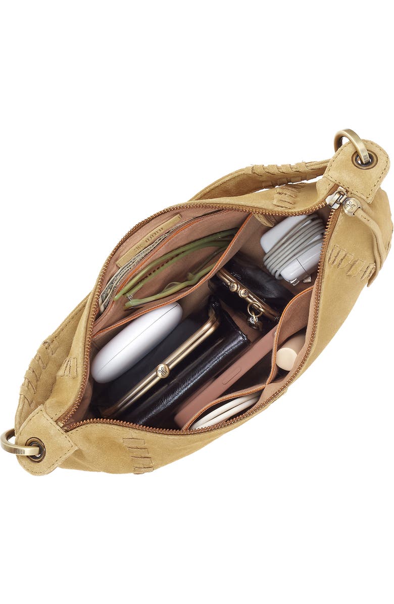 HOBO Mini Opal Leather Shoulder Bag, Alternate, color, Twilight Fern