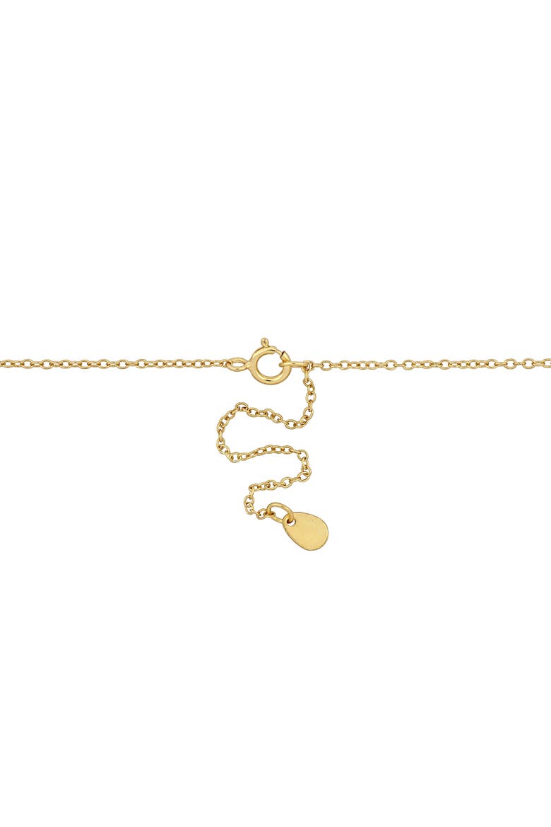 Cubic Zirconia & Pink Bead Station Heart Necklace, Alternate, color, Yellow-Plated